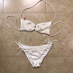 Victoria secret white bikini set! Never worn!